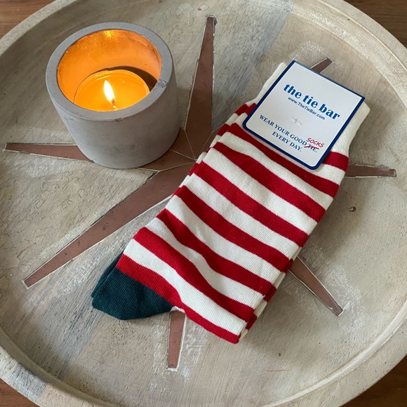 The Tie Bar Other - The Tie Bar Men’s Socks Red Striped Holiday Valentines Christmas NWT NEW